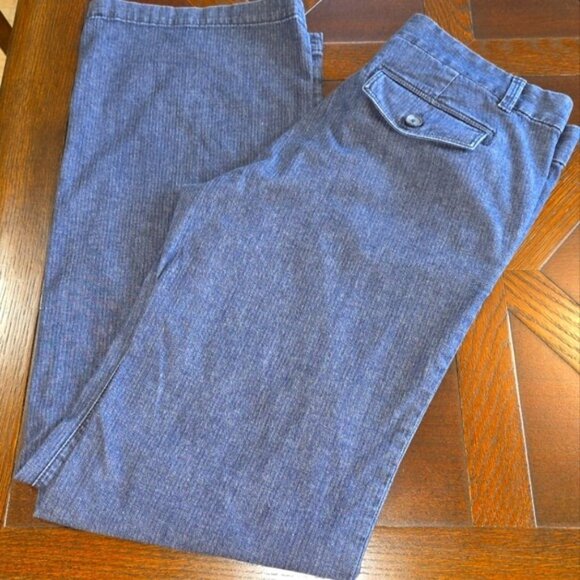 Ann Taylor Loft Size 8 Modern Trouser Wide-Leg Medium Wash Denim Pants - Picture 6 of 10